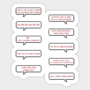 Pack Stray Kids quotes Sticker